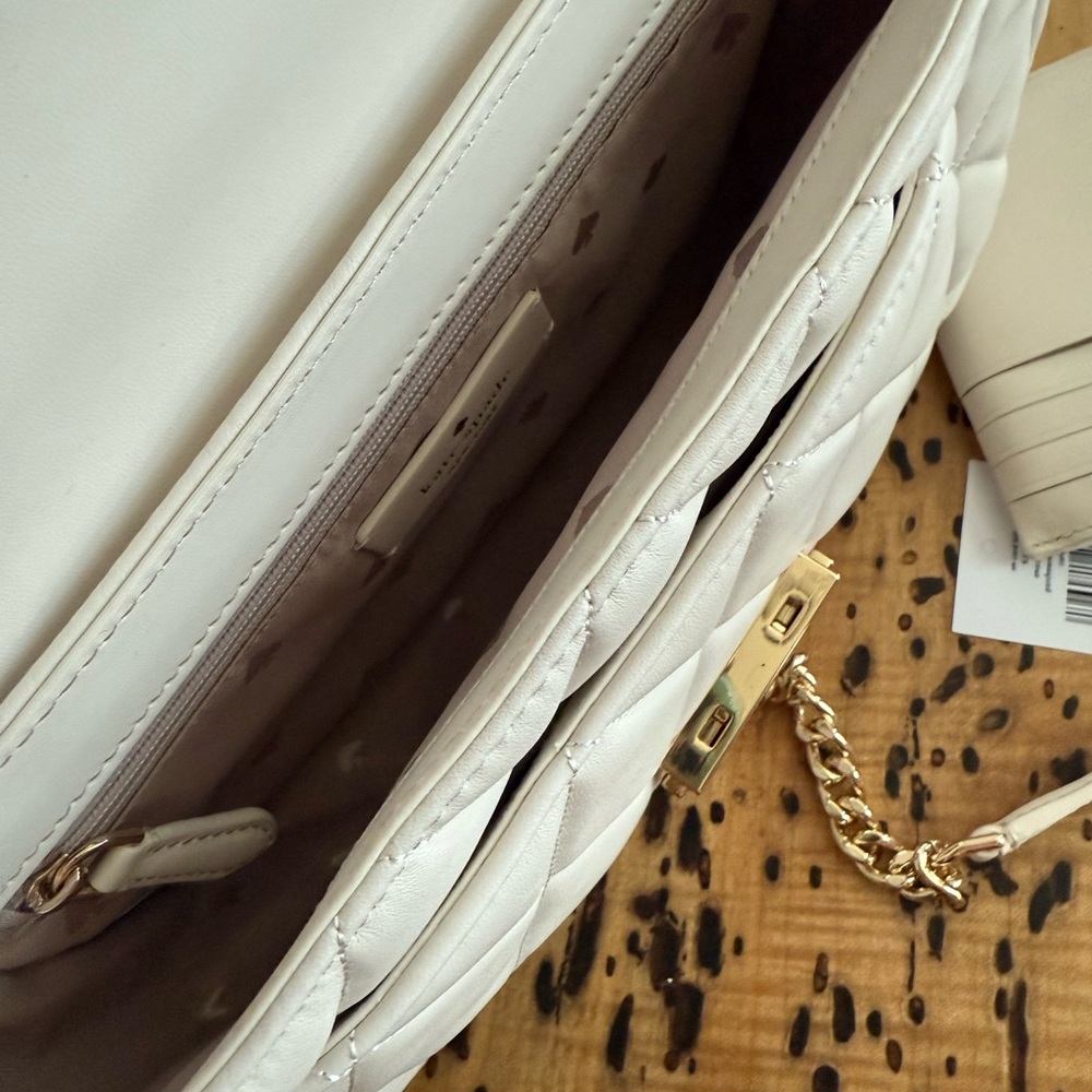 Kate Spade Carey Quilted Small Flap Crossbody with Matching Card Holder - Picture 5 of 9